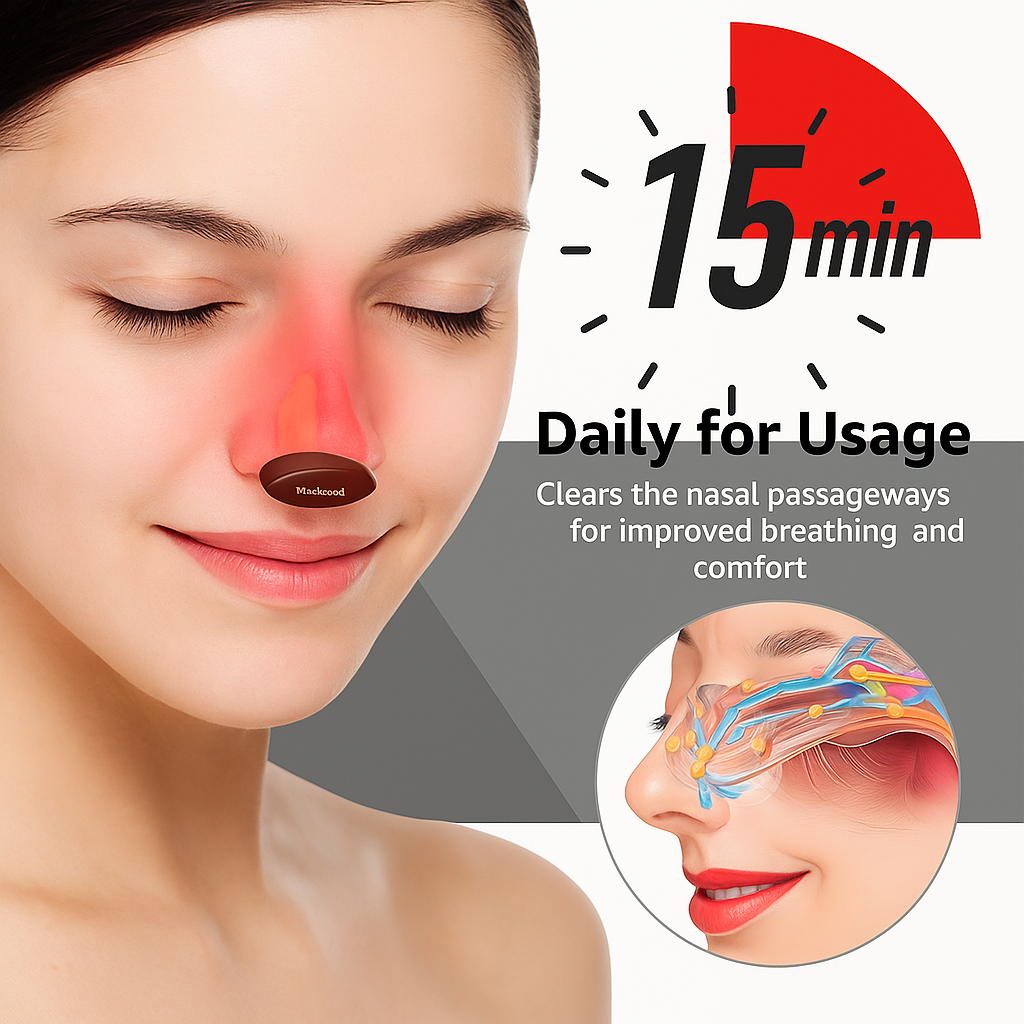 Official Store | SERYNTH®🇺🇸 Dual-Action Nasal Care Kit – Red Light Therapy Device + Anti-Allergy Nasal Spray