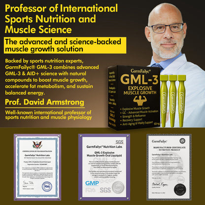 Official Store|GarmFailyc® GML-3 6-in-1 Muscle Growth Oral Solution|Muscle Synthesis & Fat-Burning Support