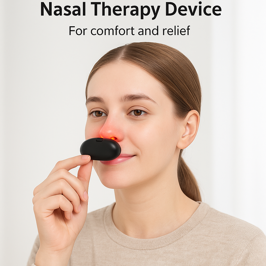 Official Store | SERYNTH®🇺🇸 Dual-Action Nasal Care Kit – Red Light Therapy Device + Anti-Allergy Nasal Spray